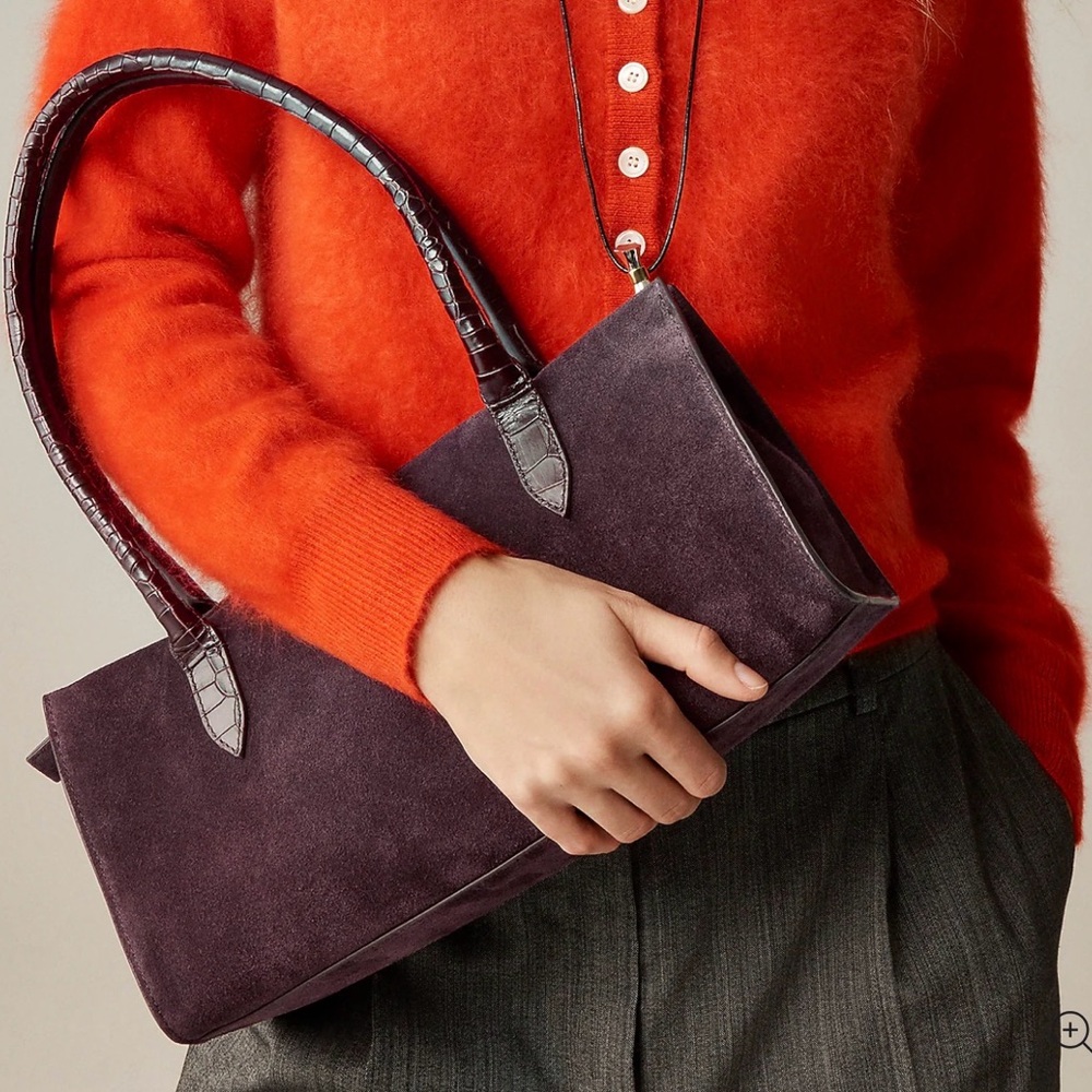 NWT J. Crew Suede Handbag